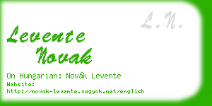 levente novak business card