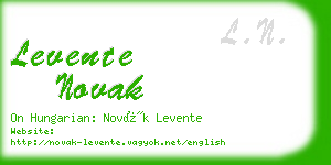 levente novak business card